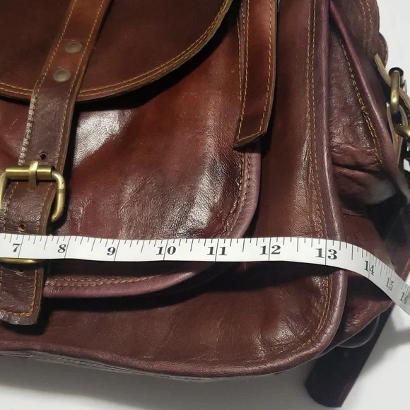 Piyush Joshi Handmade Leather Backpack/Talega/Messenger Bag . GORGEOUS